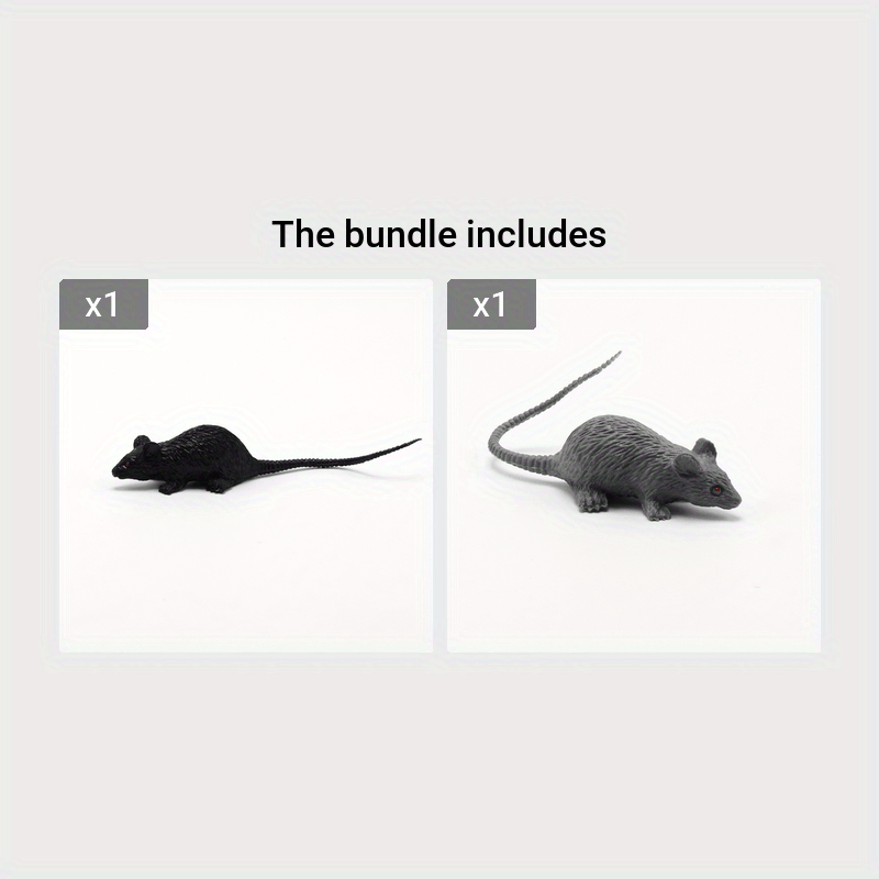 Mini Gray Mouse Cub Prank Scary Toy Halloween Horror
