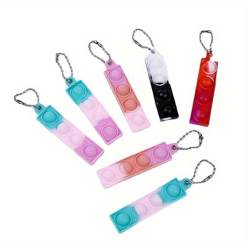20pcs Mini Keychains Pop Fidget Toys Decompression Bracelet Bulk Party Favor