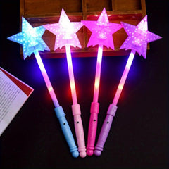 Light Hollow Five star Stick Hollow Love Stick Five star Magic Stick Flash Toys