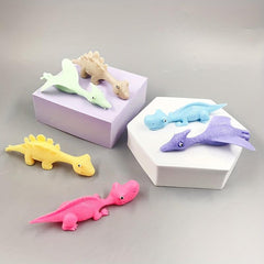 Dinosaur Decompression Toy with Slingshot - Fun and Sticky Wall Release Toy