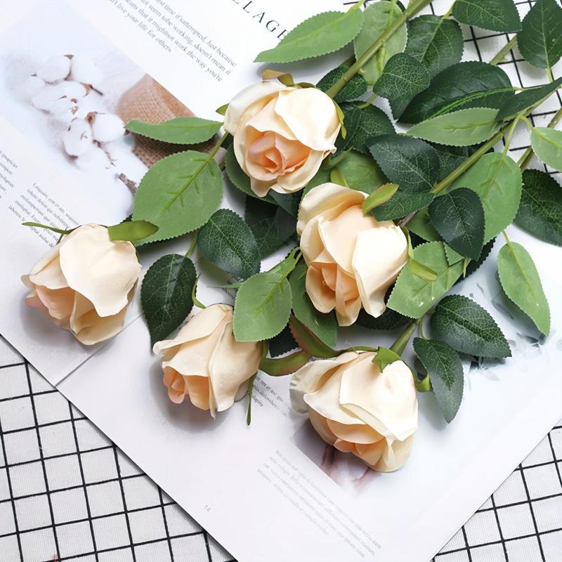 Father's Christmas Simulation Rose Flower Decoration Toy