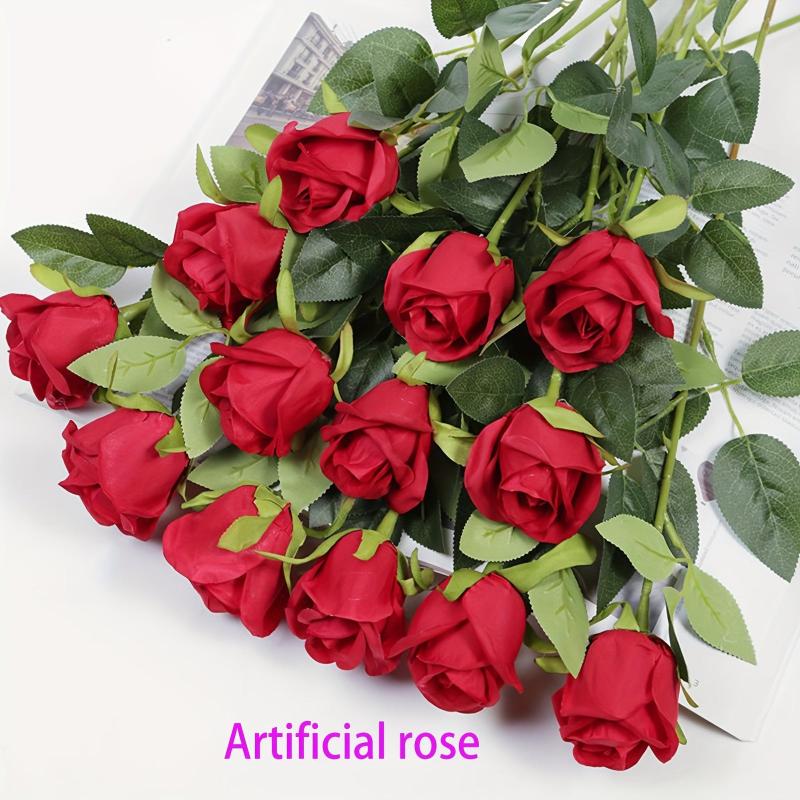 Father's Christmas Simulation Rose Flower Decoration Toy