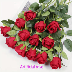 Father's Christmas Simulation Rose Flower Decoration Toy