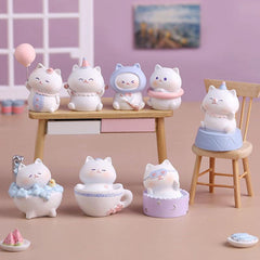 Resin Crafts Blind Box Toy Cat Ornaments Birthday Party Favor Desktop Decoration