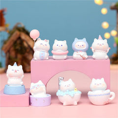 Resin Crafts Blind Box Toy Cat Ornaments Birthday Party Favor Desktop Decoration