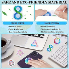 12 Pieces Relief Stickers to Calm Anxiety, Striped Texture Stickers