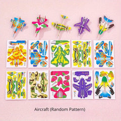 10pcs Cartoon 3D Puzzle Airplane Dinosaur Insect Model Foam Toy Gift