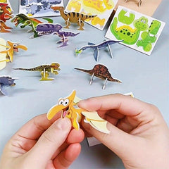 10pcs Cartoon 3D Puzzle Airplane Dinosaur Insect Model Foam Toy Gift