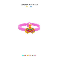 6pcs Mexican Bracelets Children's Cartoon Cactus Single Hole Heart Bracelet Toy