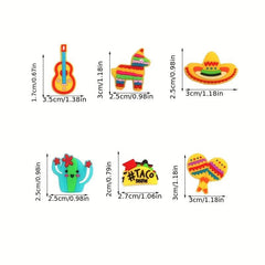 6pcs Mexican Bracelets Children's Cartoon Cactus Single Hole Heart Bracelet Toy
