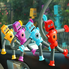 2pcs Cartoon Robot Decompressing Toys Telescopic Tubes