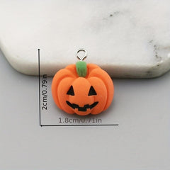 Halloween Pendant Pumpkin Spooky Cat Keychain Charm Pendant