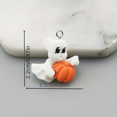 Halloween Pendant Pumpkin Spooky Cat Keychain Charm Pendant