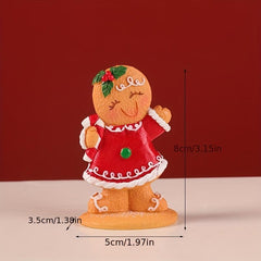 Christmas Gingerbread Man Ornament Window Decoration Resin Crafts