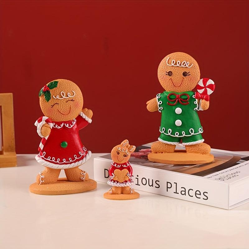 Christmas Gingerbread Man Ornament Window Decoration Resin Crafts