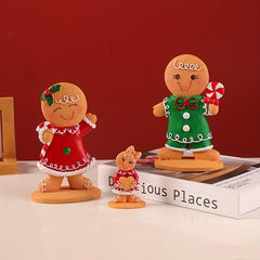 Christmas Gingerbread Man Ornament Window Decoration Resin Crafts