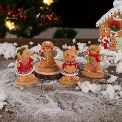Christmas Gingerbread Man Ornament Window Decoration Resin Crafts
