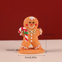 Christmas Gingerbread Man Ornament Window Decoration Resin Crafts