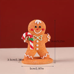 Christmas Gingerbread Man Ornament Window Decoration Resin Crafts