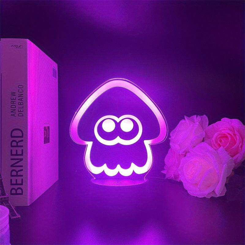 3D Squid Cartoon Night Light Touch 7 Color LED Table Lamp