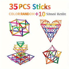 Magnetic Building Block Extended Building Block Set Non-toxic 3D Puzzle Toy Set