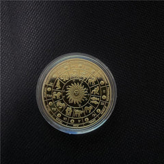 Constellation Zodiac Coin Set Home Decor Crafts Art Gift