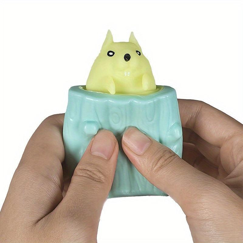 Squeeze Cup Toy Vent Squirrel Soft Pinch Toy Comfortable Knead Slap Gift