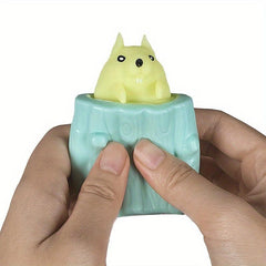Squeeze Cup Toy Vent Squirrel Soft Pinch Toy Comfortable Knead Slap Gift