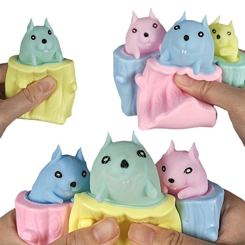 Squeeze Cup Toy Vent Squirrel Soft Pinch Toy Comfortable Knead Slap Gift