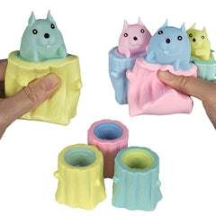 Squeeze Cup Toy Vent Squirrel Soft Pinch Toy Comfortable Knead Slap Gift