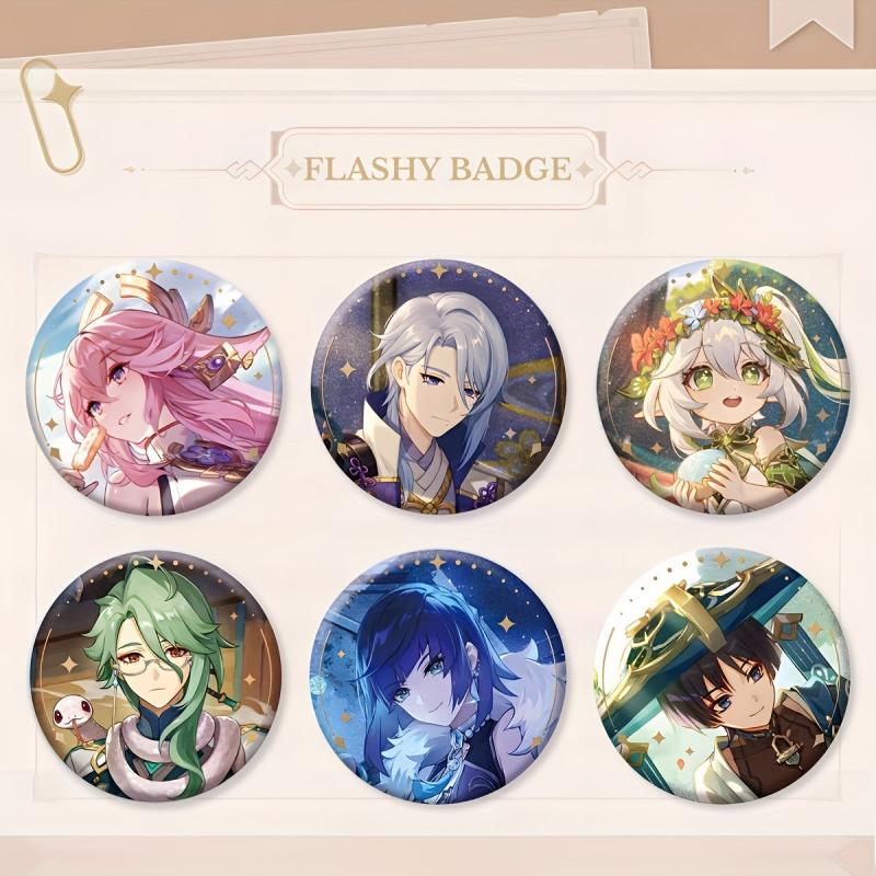 Cartoon Badges Character Figure Anime Tinplate Brooch