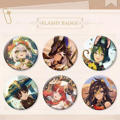 Cartoon Badges Character Figure Anime Tinplate Brooch