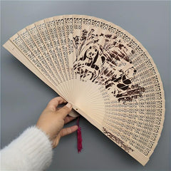 Burmese Sandalwood Incense Fan for Women