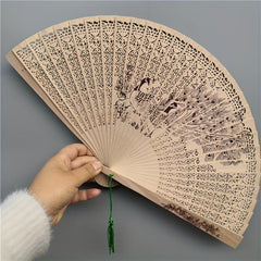 Burmese Sandalwood Incense Fan for Women