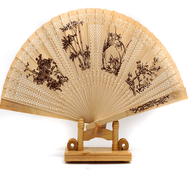 Burmese Sandalwood Incense Fan for Women
