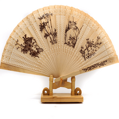 Burmese Sandalwood Incense Fan for Women