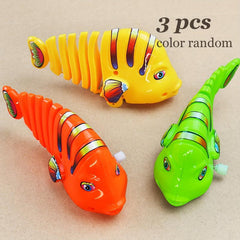 10pcs Wind Up Fish Clockwork Toys Eye-catching Plastic Toy For Endless Fun
