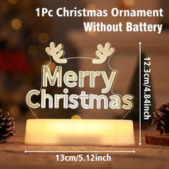 Christmas LED Night Light Santa Claus Snowman Tree Year Gift