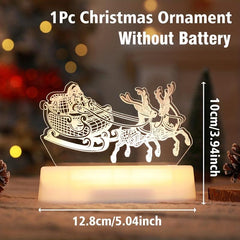 Christmas LED Night Light Santa Claus Snowman Tree Year Gift