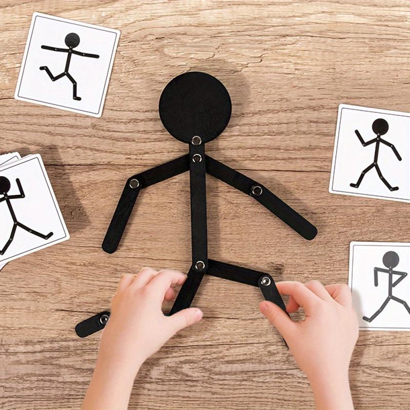 Wooden Man Jigsaw Puzzle Game for Kids, 3D Educational Toy