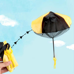 1Pc Hand Dropped Parachute Soldier Parachute Outdoor Exercise Puzzle Toy