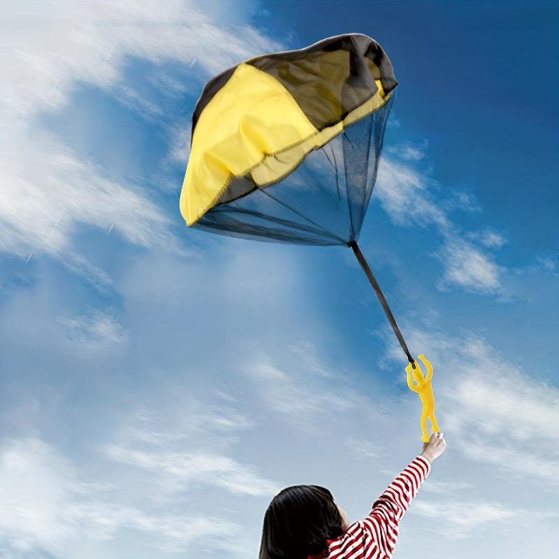 1Pc Hand Dropped Parachute Soldier Parachute Outdoor Exercise Puzzle Toy