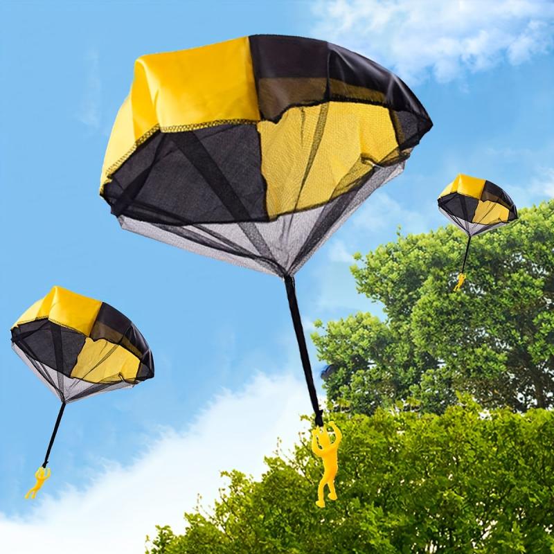 1Pc Hand Dropped Parachute Soldier Parachute Outdoor Exercise Puzzle Toy