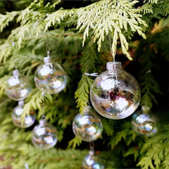 6 Pcs DIY Clear Plastic Fillable Balls Ornament 2 36Inch Christmas Balls