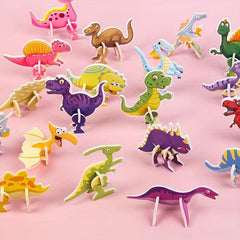 DIY Mini Mosaic Dinosaur Model 3D Puzzle for Kids