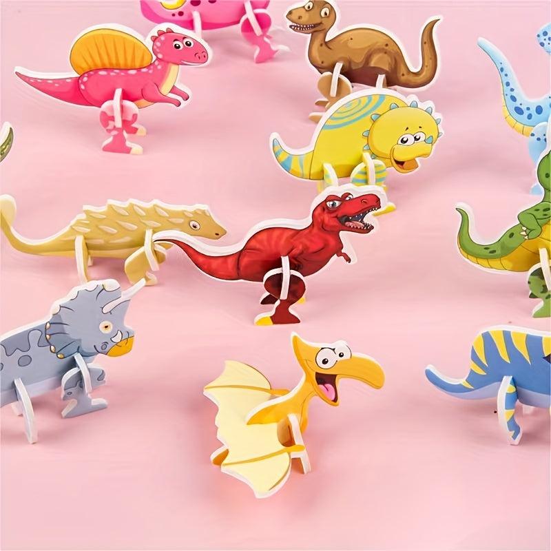 DIY Mini Mosaic Dinosaur Model 3D Puzzle for Kids