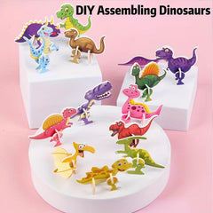DIY Mini Mosaic Dinosaur Model 3D Puzzle for Kids