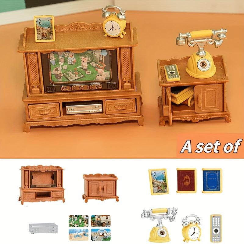 Doll House Living Room Set for Girl Children Toys