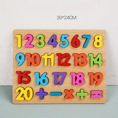 Wooden Puzzles for Kids Alphabet Number Shape Toddler Learning Toys
