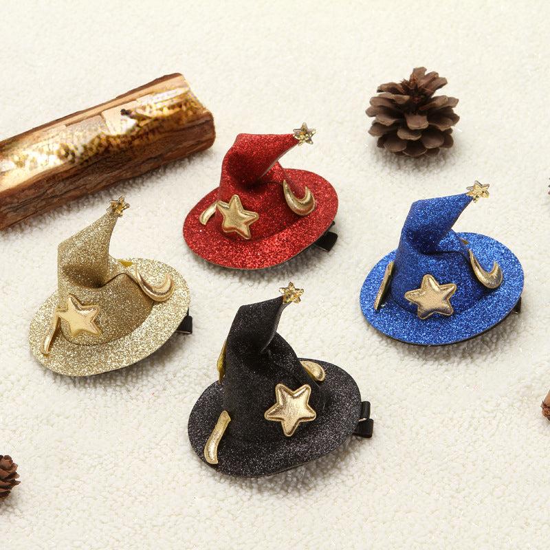 Halloween Clip Ghost Funny Decoration Wizard Hat Hair Clip